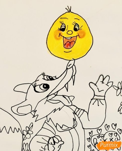 Медведь из колобка раскраска