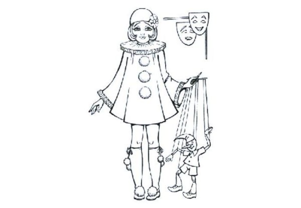 Куклы для кукольного театра карандашом