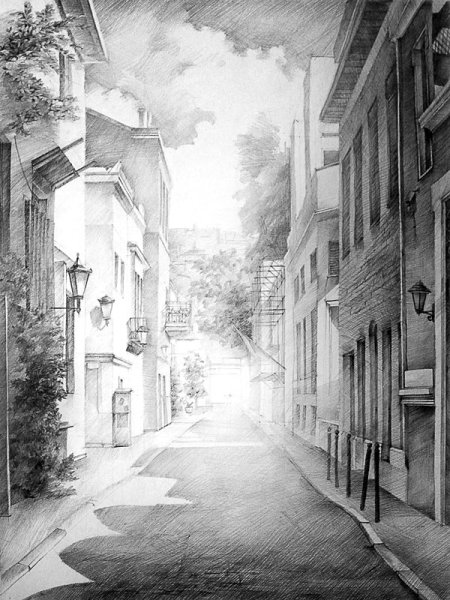 Улочки Венеции линейная перспектива