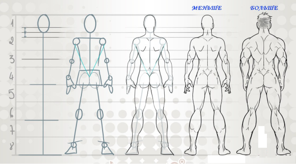 Схема рисования человека для начинающих