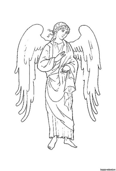 Поэтапное рисование ангела