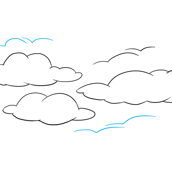 Небо цветными карандашами