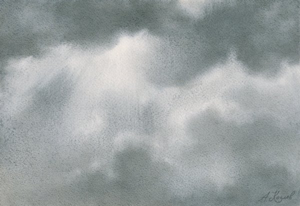 Облака рисунок карандашом