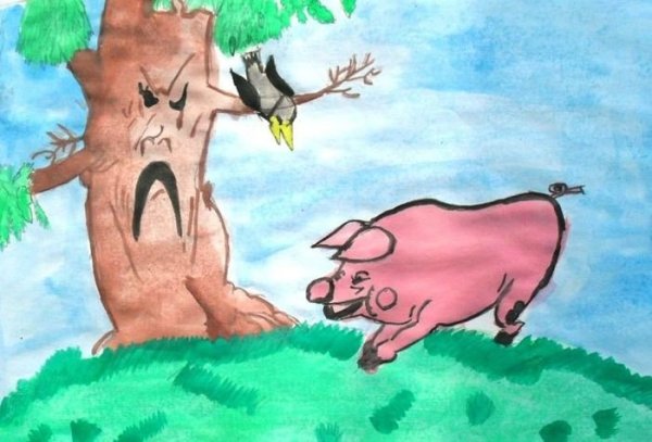 Иван Крылов — свинья под дубом (басня)