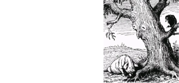 Свинья под дубом раскраска