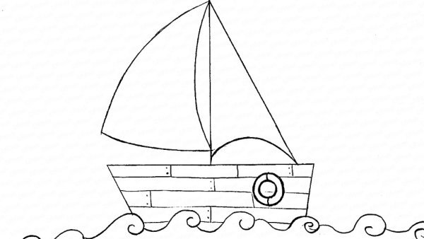Кораблик рисунок