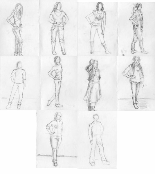 Рисунок стоящего человека