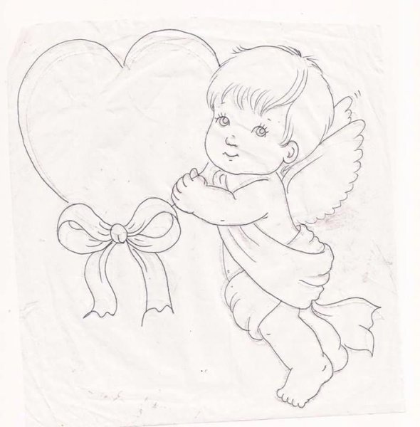 Ангел раскраска