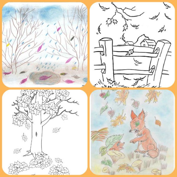 Эскиз осеннего пейзажа