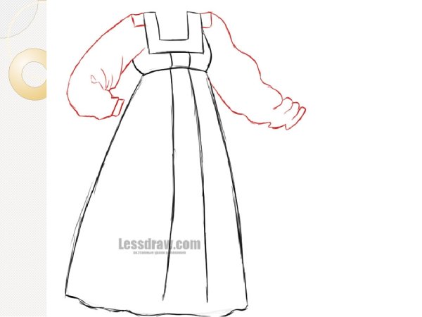 Народные русские Наряды рисование