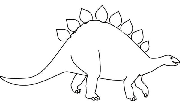 Поэтапное рисование динозавра для детей