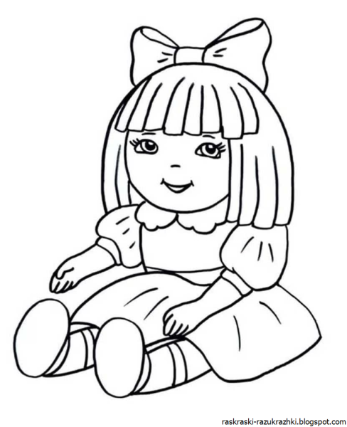 Раскраска кукла
