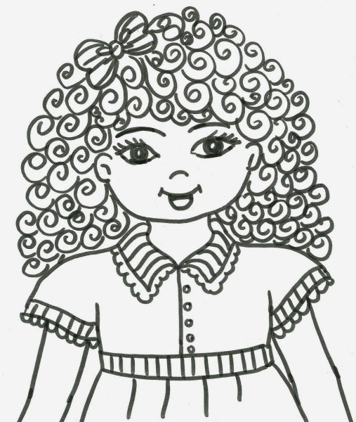 Кукла карандашом