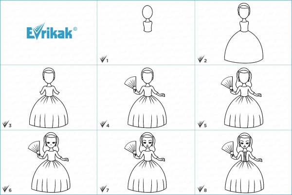 Куклы для срисовки легкие