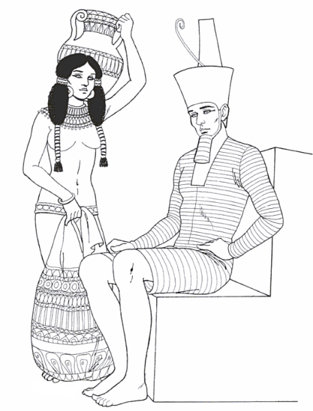 Раскраска Вельможа древнего Египта