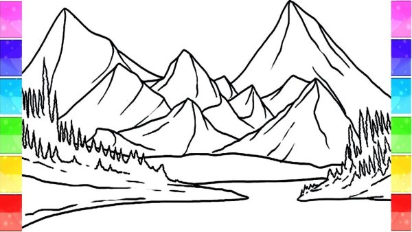 Раскраска горы
