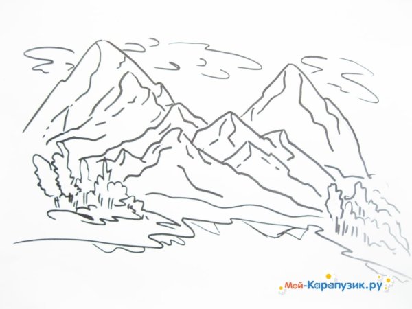Холм раскраска