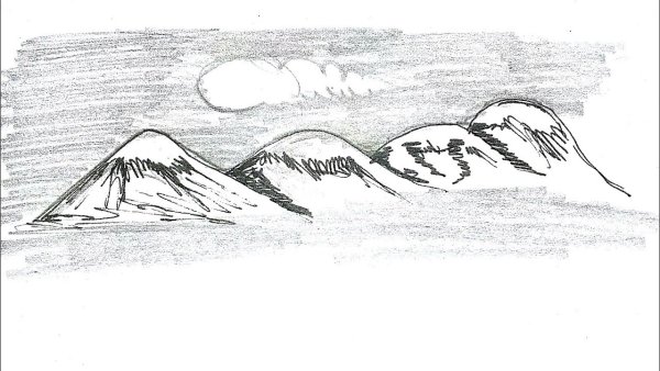 Уроки рисования горы