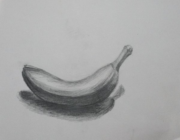 Банан рисунок карандашом