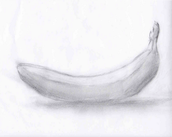 Банан рисунок карандашом