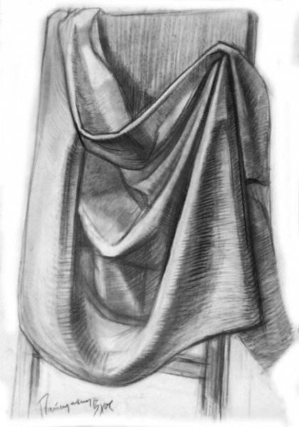 Леонардо да Винчи складки ткани