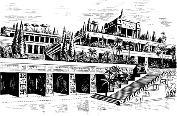 7 Чудес света раскраска висячие сасемирамиды