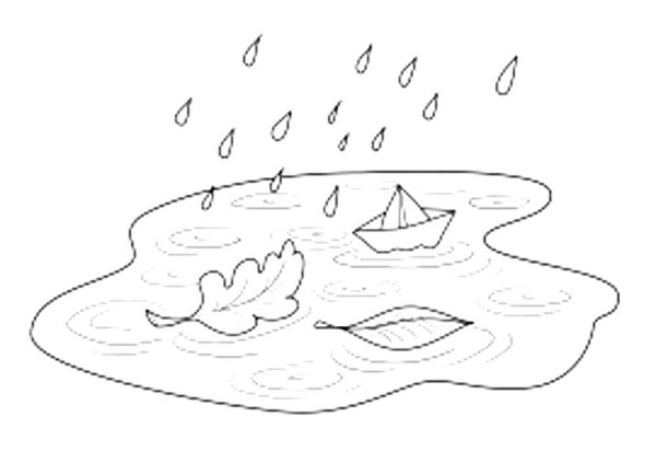 Лужа раскраска