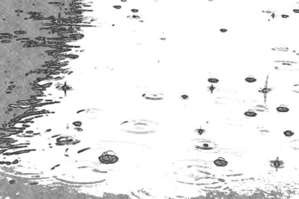 Лужа карандашом