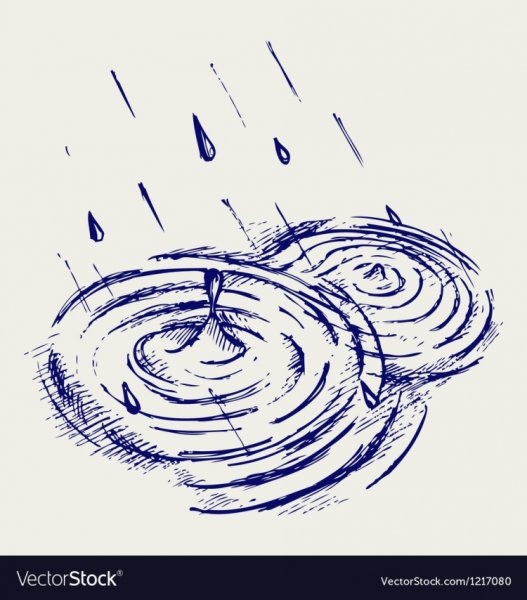 Лужа карандашом