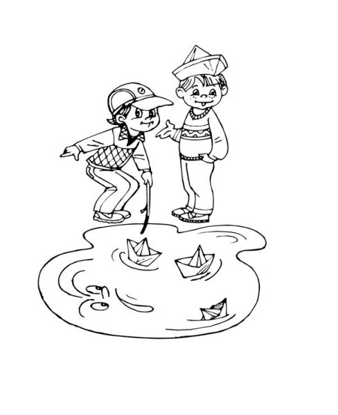 Лужа рисунок