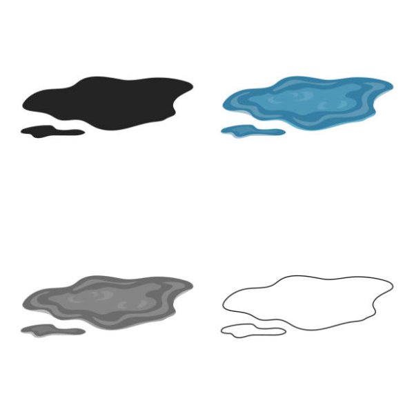 Лужа карандашом