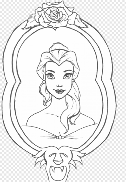 Красавица и чудовище для срисовки