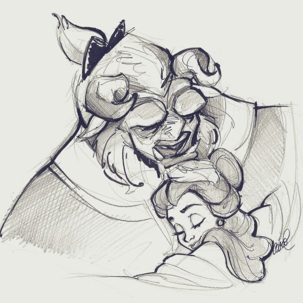 Красавица и чудовище Наброски