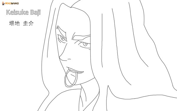 Баджи Кейске раскраска