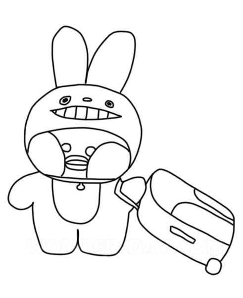 Уточка Лалан Фанфан раскраска