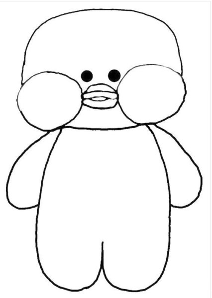 Уточка лалафанфан раскраска