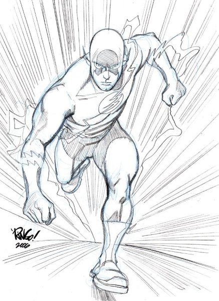 Рисовать флеша Барри Аллена