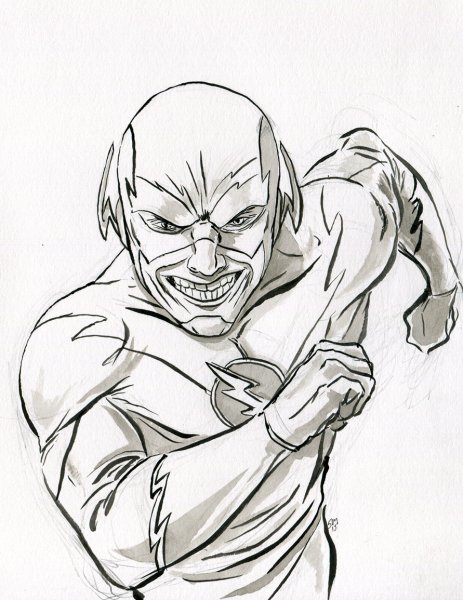 Раскраска Супергерои флеш