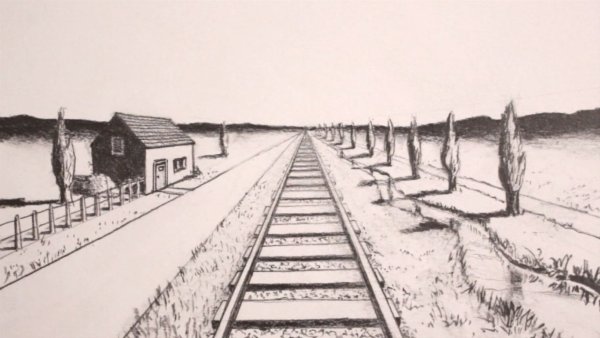Рельсы карандашом
