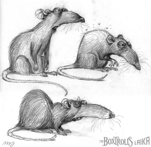 Крыса набросок