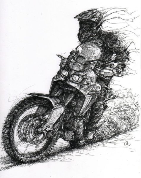 Зарисовка мотоцикла