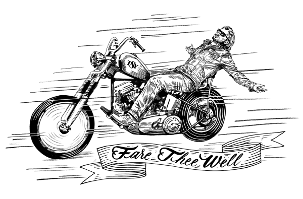 Байкер рисунок