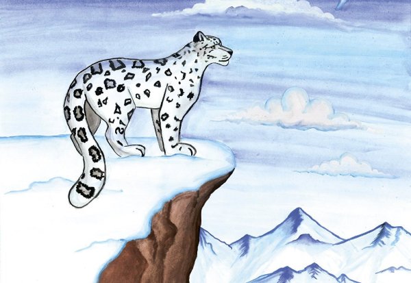 Нарисовать снежного Барса
