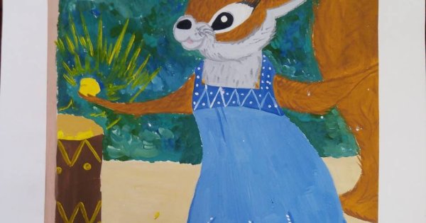 Иллюстрации к сказке о царе Салтане ребенок рисует белка