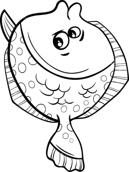 Камбала трафарет