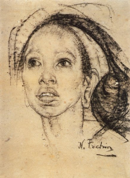 Николай Иванович Фешин портрет Графика