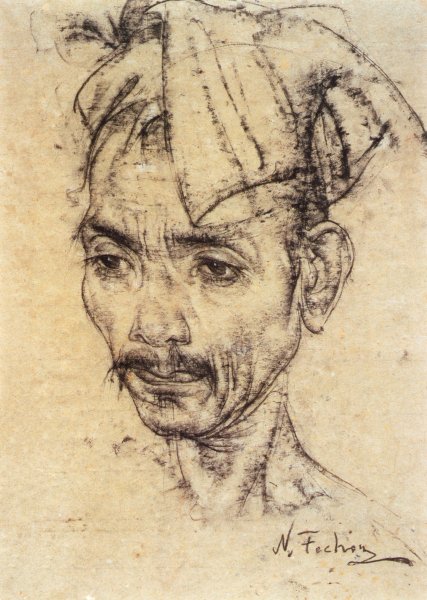 Николай Иванович Фешин портреты карандашом