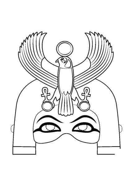Бог Анубис в древнем Египте раскраска
