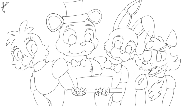 ФНАФ Бонни для срисовки