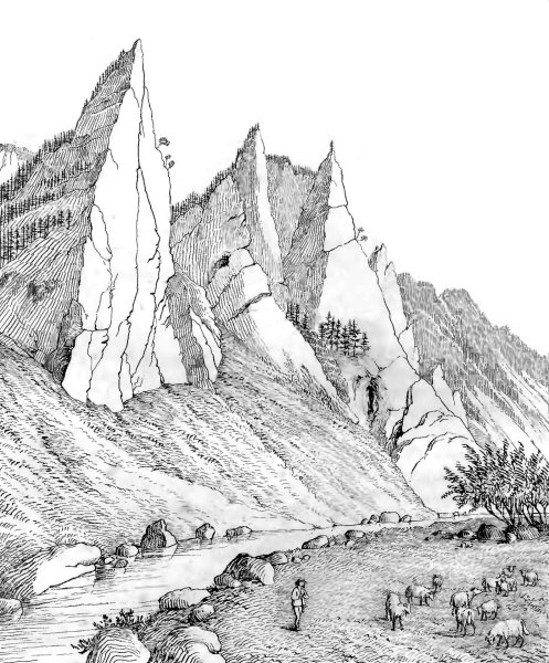 Скала эскиз